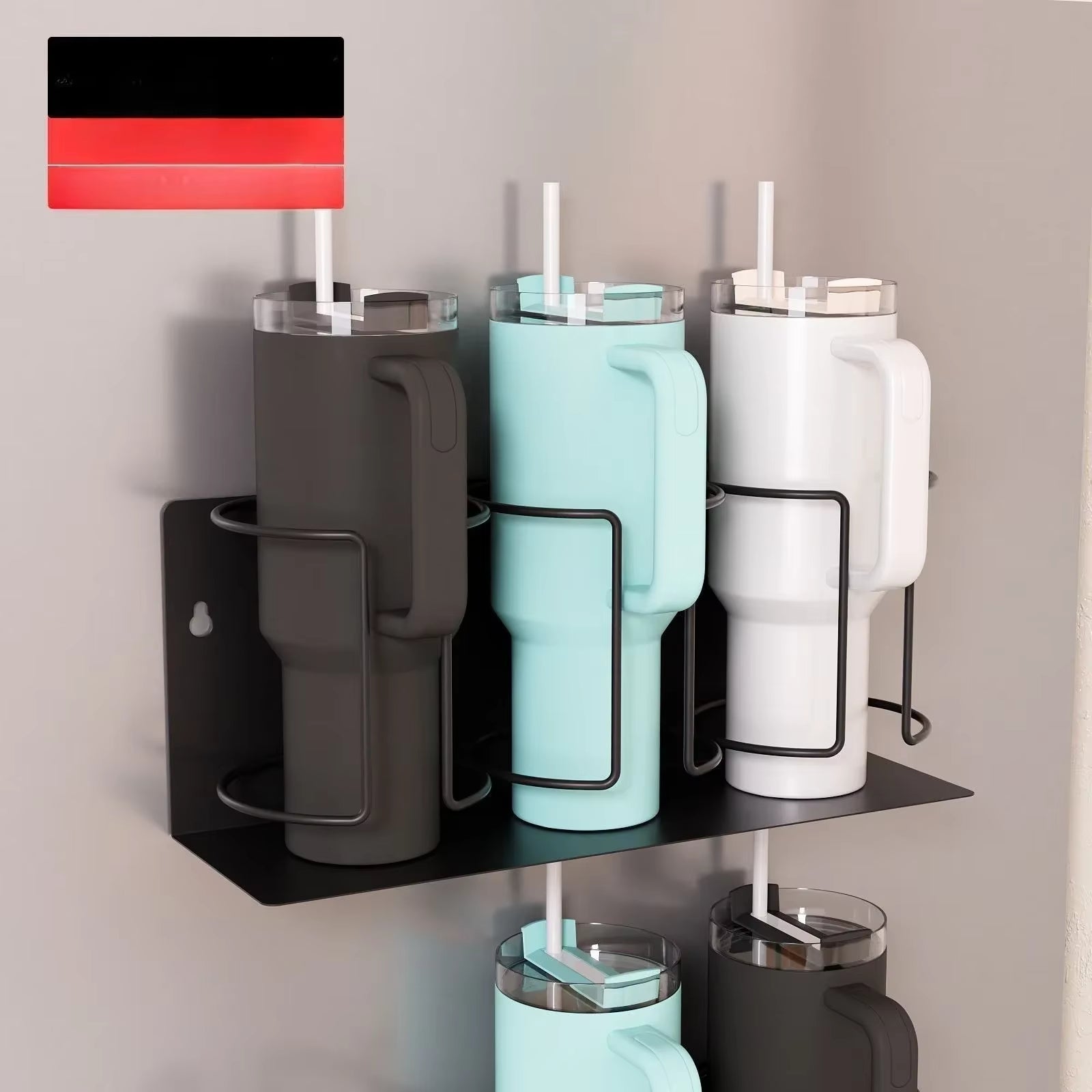 Insulated Cup Storage Wall Rack