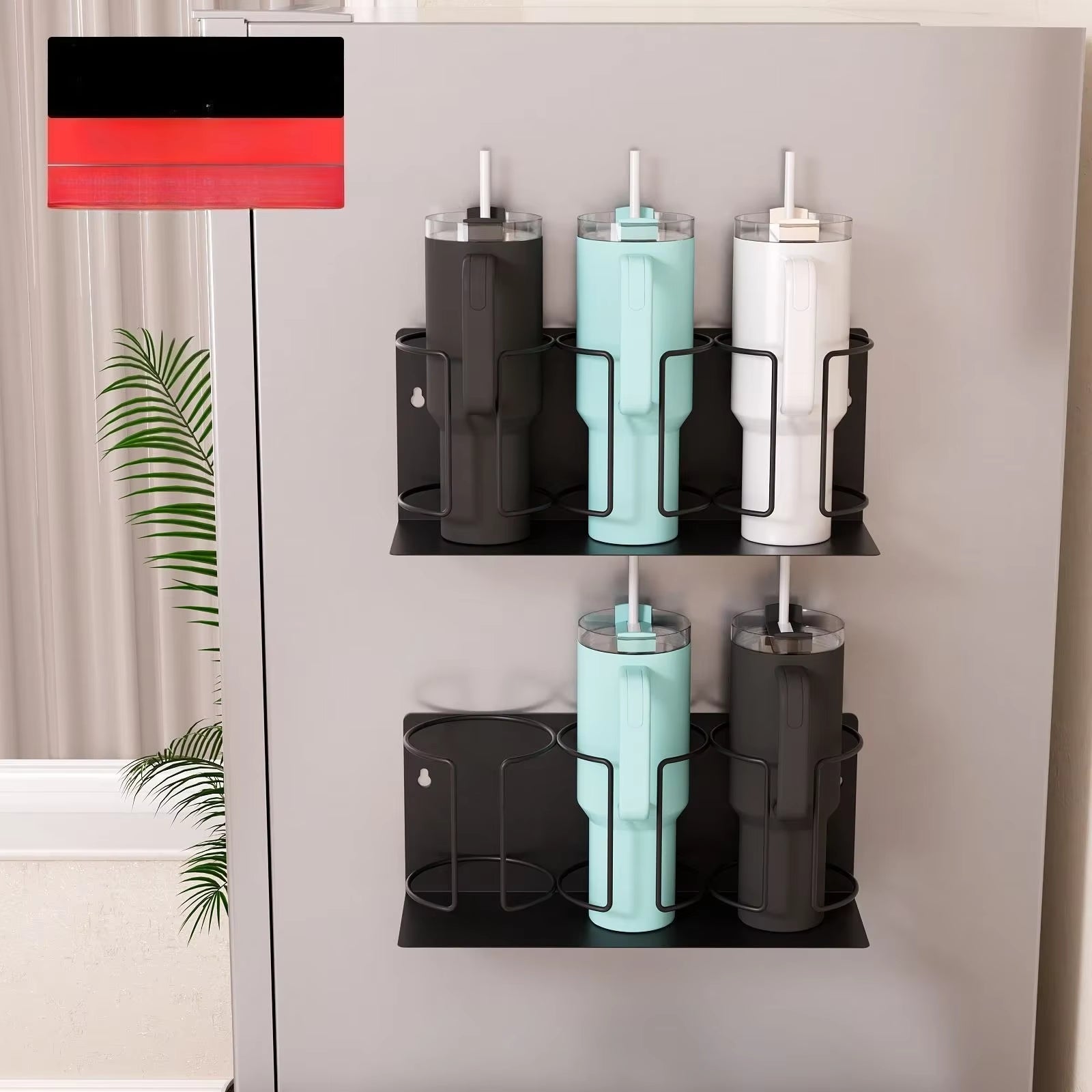 Insulated Cup Storage Wall Rack