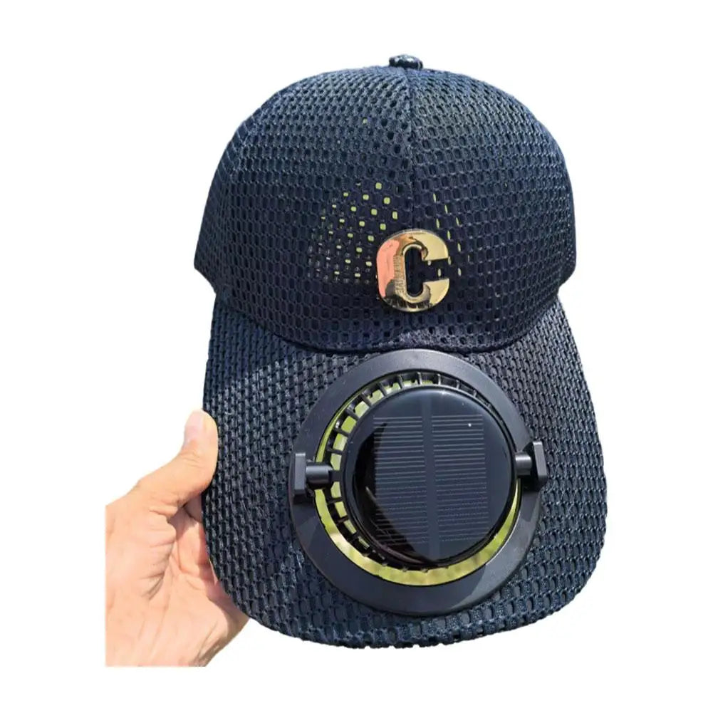 Solar Powered Charging Fan Hat Baseball Hat Outdoor Novelty Hiking Camping Solar Sun Cap for Men Women Adjustable