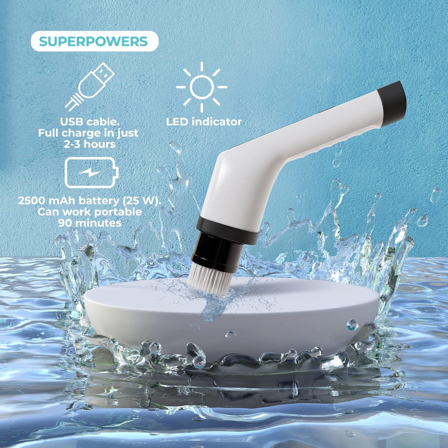 Portable Electric Spin Scrubber